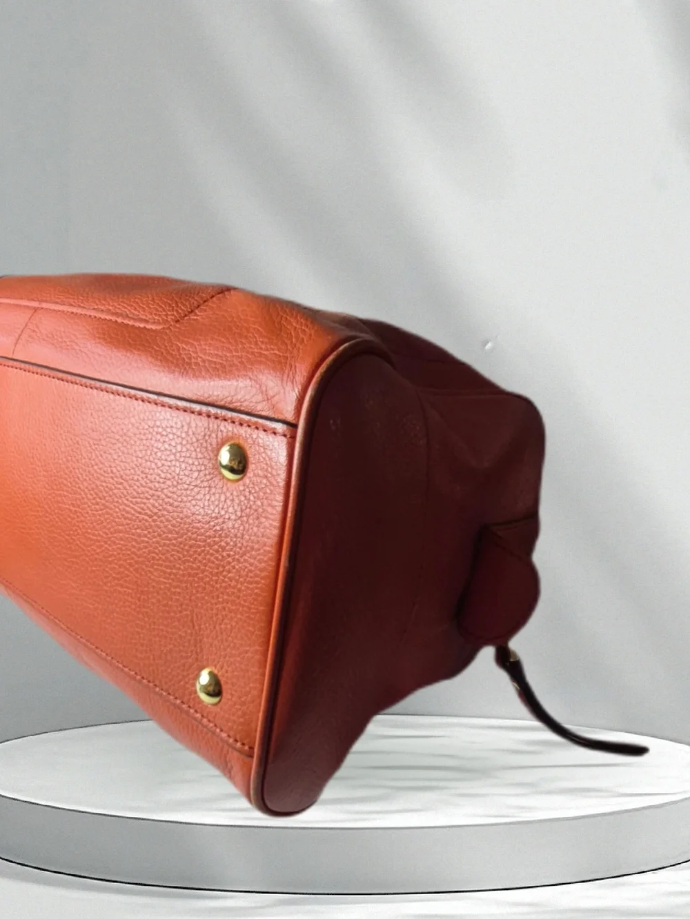 Banana Republic Pebbled Leather Satchel - Orange